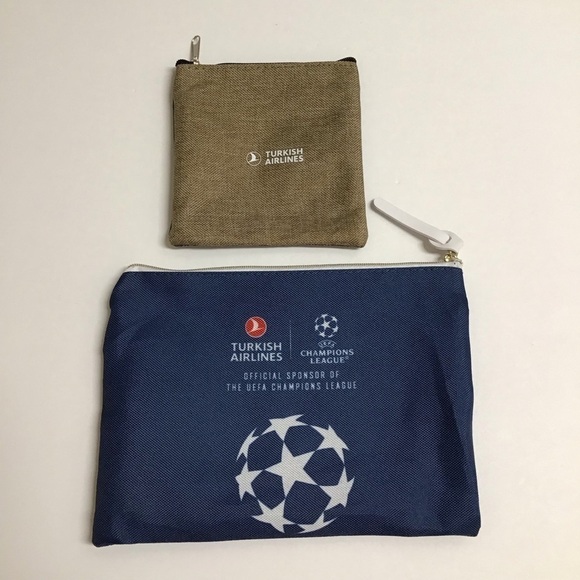 Manchester City Champions League Turkish Airlines Flight Amenity Bags Only EMPTY - Picture 5 of 5